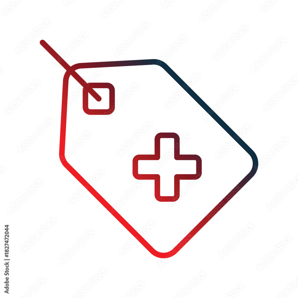 Fototapeta premium Remove Tag icon with white background vector stock illustration