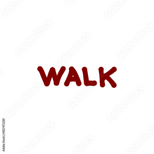 walk text design