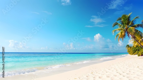 Tropical Travel & Nature Landscape Collection with Wide Copy Space