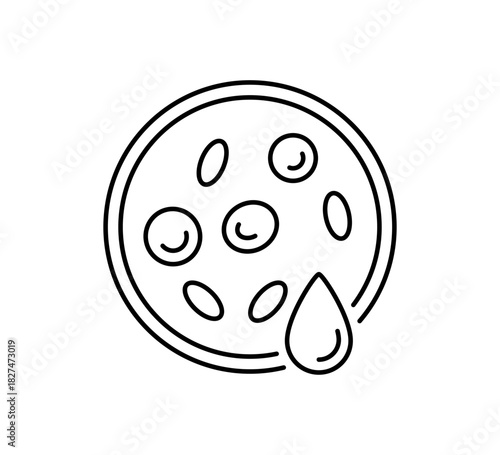 Blood vessel line icon. Human artery and vein symbol. blood circulation. Hemoglobin sign. Healthy heart system control. Healthy vessel icon. Vector illustration isolated on white background.