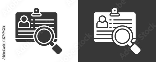 Identification Icon Set Vector Collection Isolated In Black And White