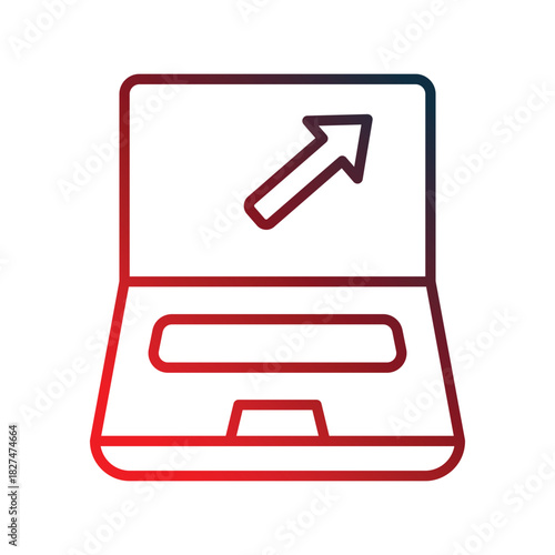 Touchscreen icon with white background vector stock illustration