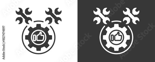 Maintenance Icon Set Vector Collection Isolated In Black And White