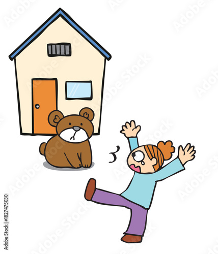 住宅街に出るクマ_人と鉢合わせ
animal_bear