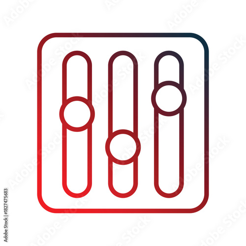 Volume Equalizer icon with white background vector stock illustration