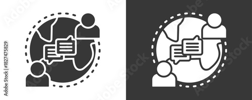 Communication Icon Set Vector Collection Isolated In Black And White