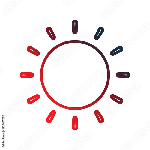 Brightness  icon with white background vector stock illustration