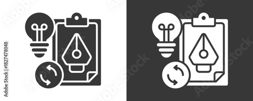 Redesign Icon Set Vector Collection Isolated In Black And White