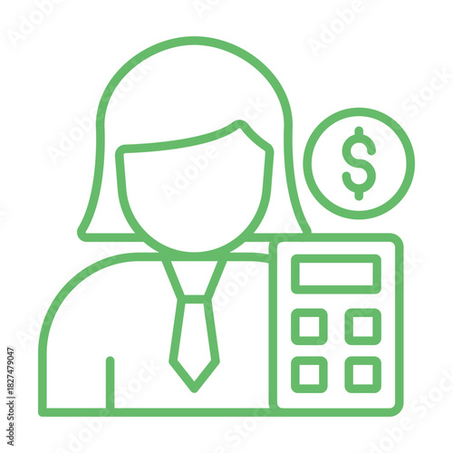 Female Accountant Icon
