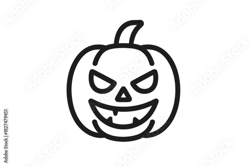 Spooky carved pumpkin face for Halloween celebrations and autumn holiday