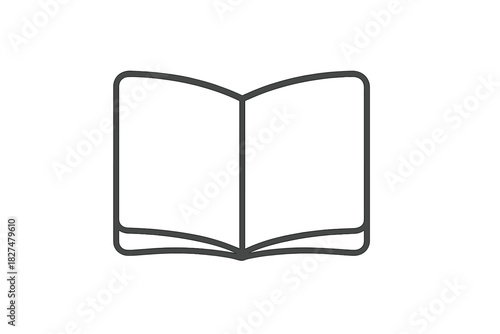 Open book with blank pages spread out, ready for reading, writing, or education
