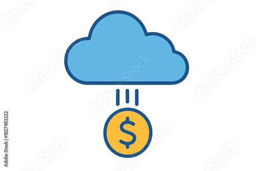 Cloud computing service generating digital currency and financial data transfer