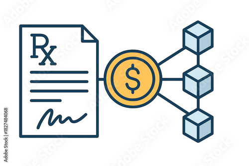 Digital healthcare prescription cost linked to blockchain network technology