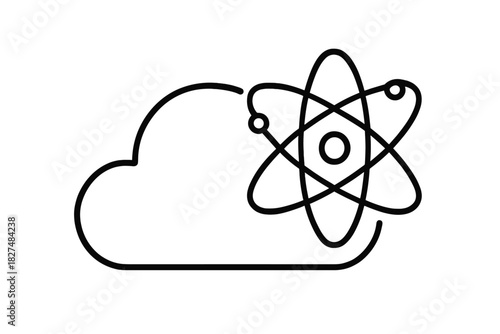 Abstract concept of scientific data storage and cloud computing technology