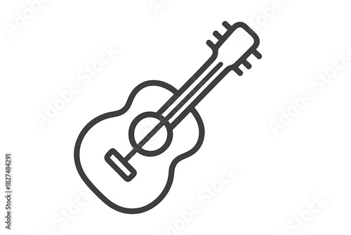 Simple acoustic string instrument symbol resembling a guitar or ukulele