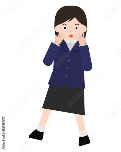 驚いている女の子