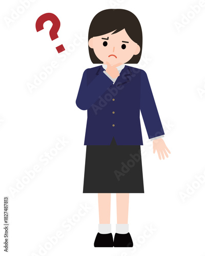 疑問を持つ女の子