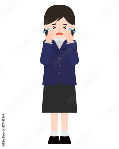 泣いている女の子