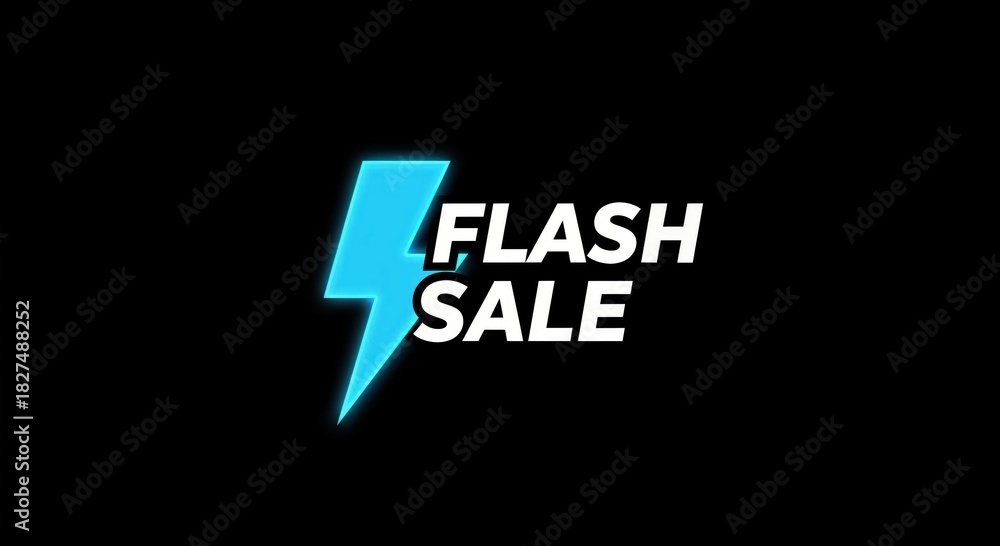 Obraz premium Flash Sale Alert: A dynamic flash sale graphic, featuring a lightning bolt symbol. Prominently displayed to grab attention. A call to action for quick shopping deals.