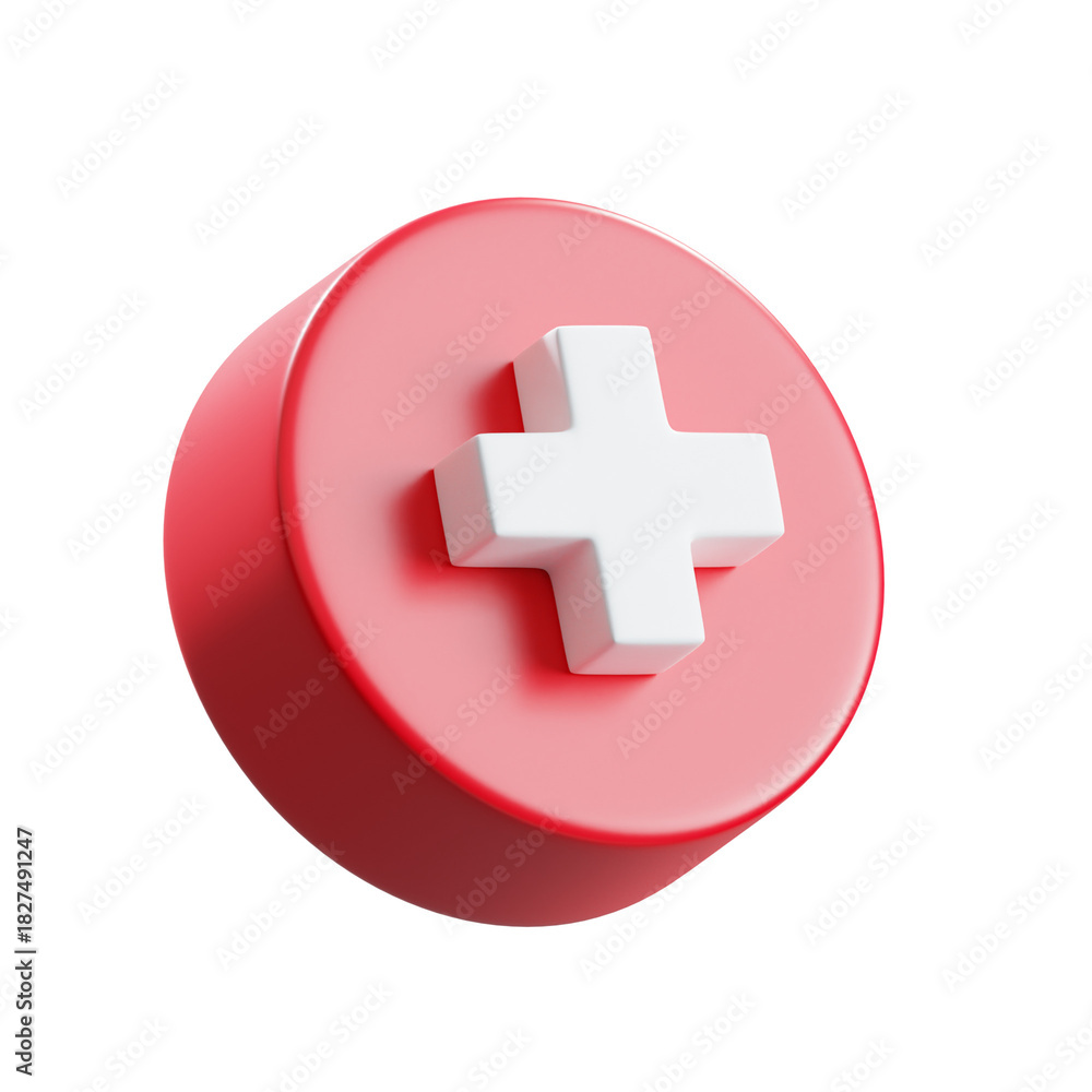 Obraz premium 3d render social media plus icon 