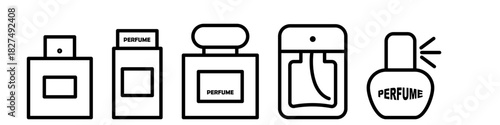 Vector icon of a men s fragrance bottle