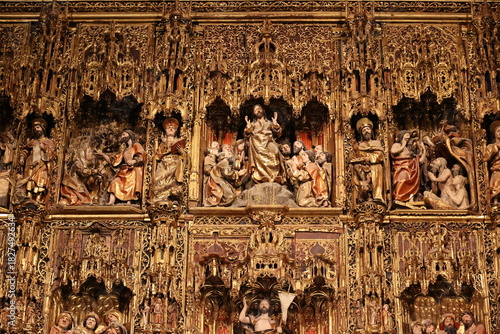 Detail of the high altar - Capilla Mayor, Seville Cathedral, Spain
