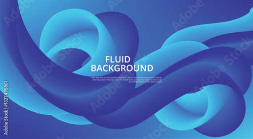 Dynamic abstract fluid background featuring smooth blue gradient waves and flowing liquid shapes, ideal for modern digital design and creative projects
