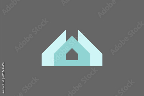 home abstract minimalist modern logo