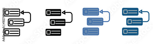 backlog icon set multiple style collection