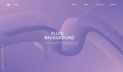 Abstract fluid background with smooth, dynamic purple gradient waves and flowing shapes, ideal for modern digital designs, web banners, presentation