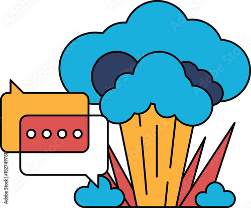 A cartoon of a cloud with a speech bubble that says "I'm not sure what you're sa