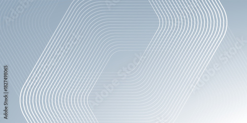 Abstract hexagon lines on gray background. Gradient geometric mnimalist modern