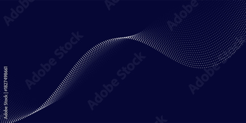 Purple background with many glowing particles. Information digital modern particles line dot glow art nice