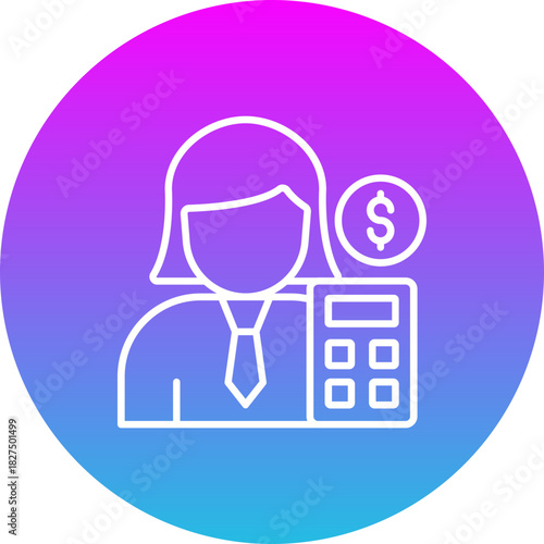 Female Accountant Icon