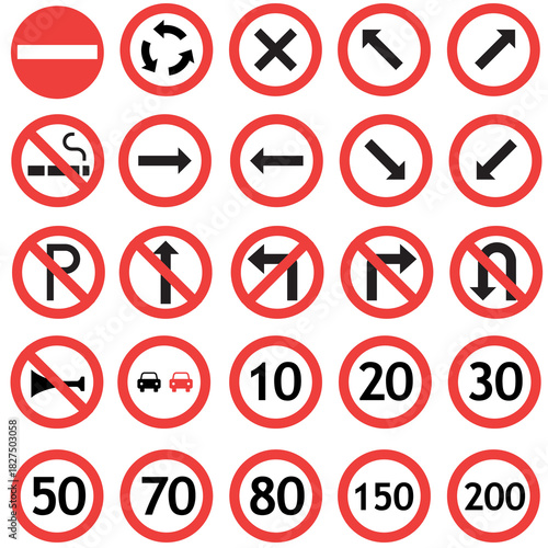 Set Of Turn Sign Icons Vector Illustration In Flat design Free Download Set Of Turn Sign Icons Vector Illustration In Flat design - GFXLoad