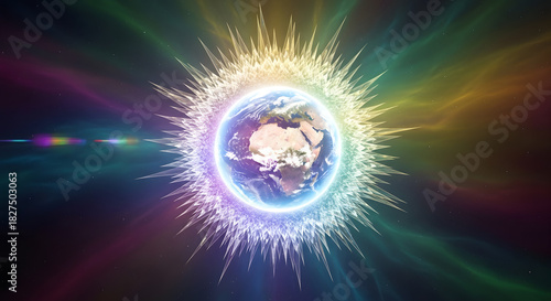 Planetary Ascension Light. Perfect for: Spiritual awakening visuals, meditation backgrounds