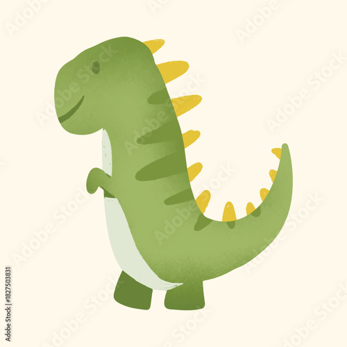 Illustration watercolor of an t rex