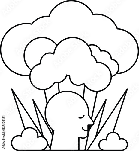 A man is sleeping in a field of grass