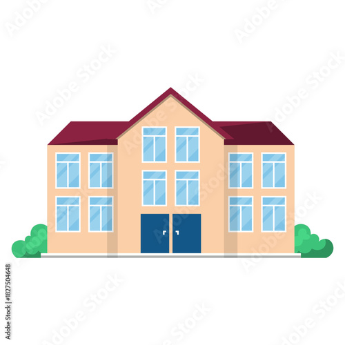 School Building Illustration