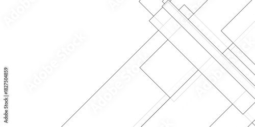 Abstract white, black colors with lines pattern. modern technology rectangle shapes linear composing decorates background design. black stripe geometric background with various shapes.vector ilustrate