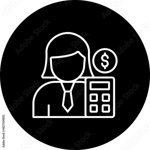 Female Accountant Icon