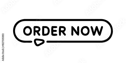 Simple graphic illustration of an "Order Now" button design  