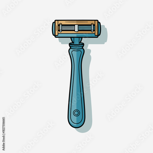 This image showcases a sleek handheld razor designed for a smooth and efficient shaving experience, highlighting its ergonomic handle and clean aesthetic.