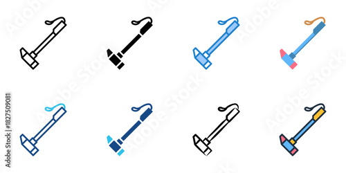 Polo Mallet icon set multiple style vector collection 
