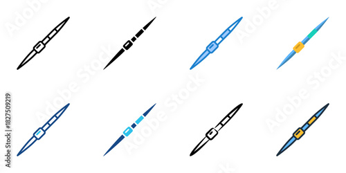 Javelin icon set multiple style vector collection 
