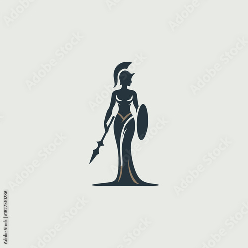 Athena Goddess of War Logo