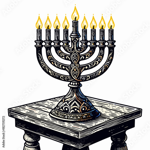 Silver menorah