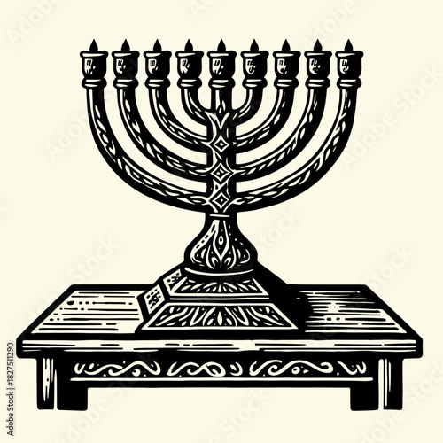 Silver menorah