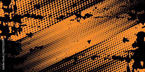 orange black brush Car sticker wrap pattern banner abstract sporty lines black orange color combination grunge brush modern pattern racing motorsport vector design. eps 10