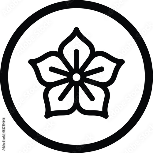 Illustrator plum blossom oriental floral graphic design Silhouette vector